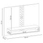 Imagem de Painel para TV Home Suspenso Form e Mesa de Centro Luna Cinamomo Off White  HB Móveis