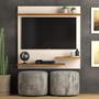 Imagem de Painel Para TV Quarto Sala Com Prateleira 32 Polegadas Nichos MADRID