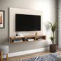 Imagem de Painel para Tv Slim 50 Polegadas Quarto Sala com Nicho Off White/Nature