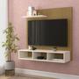 Painel para Tv Smart 32 Polegadas Slim com Nicho Off White/Freijo - BP LOJA ONLINE Imagem de Painel para Tv Smart 32 Polegadas Slim com Nicho Off White/Freijo