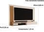 Imagem de Painel Para TV Smart até 50 Polegadas Matt Com Prateleira e Porta Off / Nature - MJM Casa dos móveis