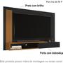 Painel Para TV Smart até 50 Polegadas Matt Com Prateleira e Porta Preto / Nature - MJM Casa dos móveis - Genérico Imagem de Painel Para TV Smart até 50 Polegadas Matt Com Prateleira e Porta Preto / Nature - MJM Casa dos móveis