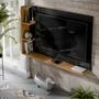 Imagem de Painel Para TV Smart Berlim Até 50 Polegadas - Elegância e Modernidade para Sua Sala - Preto/Nature