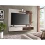 Imagem de Painel para Tv Suspenso Ambiente Tocantins 1.6 Off White Nogueira Real - Colibri