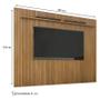 Imagem de Painel para TV Suspenso Frisado Curitiba 2240 Cinamomo Off White - Valdemóveis