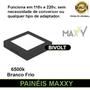 Imagem de Painel Plafon Led Sobrepor Quadrado Preto 18w Frio 6500k