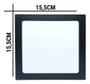 Imagem de Painel Plafon Preto 12w Sobrepor Quadrado Branco Frio 6500k Bivolt 110/220v Luminária Gesso Teto Quarto Sala Cozinha Fácil instalação