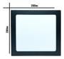 Imagem de Painel Plafon Preto 25w Sobrepor Quadrado Branco Neutro 4000k Bivol 110/220v Luminária Gesso