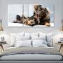 Imagem de Painel quadros mosaico cachorros e gatos(pet) med. 105x65 ps 2mm adesivo fosco borda infinita