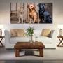 Imagem de Painel quadros mosaico cachorros e gatos(pet) med. 105x65 ps 2mm adesivo fosco borda infinita