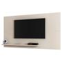 Imagem de painel rack de tv 50 polegadas para sala 3 nichos largura 160 cm altura 65 cm cor marrom e off white
