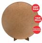 Imagem de Painel Redondo 3D Margarida 50Cm Em Tecido Com Suporte Mdf