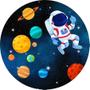 Imagem de Painel Redondo 3D Sublimado Astronauta E Galáxia Frd-3610
