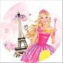 Imagem de Painel Redondo 3D Sublimado Barbie Paris Frd-3060