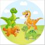 Imagem de Painel Redondo 3D Sublimado Dino Baby Frd-3545