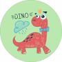 Imagem de Painel Redondo 3D Sublimado Dino Baby Frd-4313