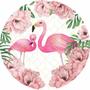 Imagem de Painel Redondo 3D Sublimado Flamingo Frd-1760