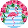 Imagem de Painel Redondo 3D Sublimado Flamingo Frd-4364