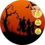 Imagem de Painel Redondo Do Halloween Em 3d Alta Qualidade 1,50x1,50