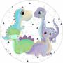 Imagem de Painel Redondo Tecido Sublimado 3D Dino Baby WRD-1290