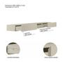 Imagem de Painel Ripado com Rack Suspenso até 70 Polegadas Tulum com LED 1 PT 2 GV Off White Alt 242 Larg 222 cm