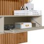 Imagem de Painel Ripado Para Sala 75 Polegadas 3.0 Com Nicho E Prateleira Nature Off White Shop Jm