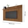 Imagem de Painel Ripado  Para Sala de TV 65" com Prateleira Classic 1.8 Giga Moveis