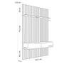 Imagem de Painel Ripado Para Sala TV 60 Pol com Bancada Suspensa 143x212cm Facile D05 Freijó - Lyam Decor