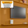 Painel Ripado para TV até 75 Polegadas 100% MDF 230cmx220cm 2 Prateleiras Roma - RV Móveis Imagem de Painel Ripado para TV até 75 Polegadas 100% MDF 230cmx220cm 2 Prateleiras Roma