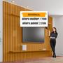 Painel Ripado para TV até 75 Polegadas 100% MDF 230cmx220cm 2 Prateleiras Roma - RV Móveis Imagem de Painel Ripado para TV até 75 Polegadas 100% MDF 230cmx220cm 2 Prateleiras Roma