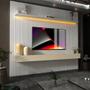 Imagem de Painel Ripado TV até 85 Polegadas com LED 230cm Nobre Gelius Móveis Off White
