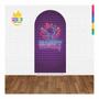 Imagem de Painel Romano Happy Birthday Neon Decoração 3D Em Tecido 180