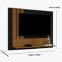 Imagem de Painel Sala Para TV até 43 Polegadas 5119 Smart - Preto / Nature - MJM Casa dos Moveis