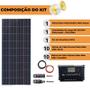 Imagem de Painel Solar 150W Resun com controlador de carga PWM 10A