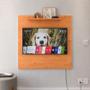 Imagem de Painel Star Tv 32 Polegadas Prateleira Superior Inferior 90x90 Decoração Multiuso Sala Estar Quarto Recepção Cinamomo - Lojas RPM