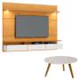 Imagem de Painel Suspenso Decore 1.8 com mesa de centro Classic Redonda Nature Off White - Imcal