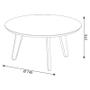 Imagem de Painel Suspenso Decore 1.8 com mesa de centro Classic Redonda Nature Off White - Imcal