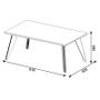 Imagem de Painel Suspenso Loft 2.2 com mesa de Centro Classic Nature Off White - Imcal