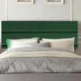 Imagem de Painel Suspenso Turim 140cm Casal Quarto Luxo Cama Box Suede Verde - D House Decor