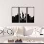 Imagem de Painel Trio Quadro Decorativo Nova York Estátua da Liberdade Segmentado - Linha Cities Decorativo Quarto Sala Enfeite