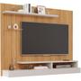 Imagem de Painel TV Sala Quarto Até 50 Pol Marrom Nature Off White Mdf