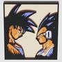 Imagem de Painel Vegeta E Goku Dragon Ball Camadas Mdf 29cm