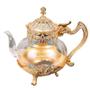 Imagem de Palácio Golden Glass Teapot Kitchen Metal Cold Kettle Coffee Pot European Style Decoração Glassware Aniversário Presentes de Casamento Bules