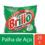 Imagem de Palha de Aço Brillo Fina Nº0 Uso Profissional 25g Embalagem com 20 Unidades