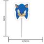 Imagem de Palitos Decorados Sonic EVA Topper Para Doces e cupcakes