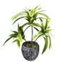 Imagem de Palmeira Artificial 36cm com 3 Cabeças - Planta Artificial de Plástico para Vaso