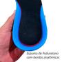 Imagem de Palmilha de Dupla Camada Conforto Anatomico com Memoria e Forro Antibacteriano Azul