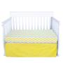 Imagem de Pam Grace Creations 3 Piece Sunshine Amarelo e Cinza Chevron Berço Roupa de Cama