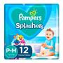 Imagem de Pampers Splashers Piscina Fraldas Tamanho P/M 12 Unidades