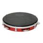 Imagem de Pandeiro 10" Izzo 6481 - ABS Vermelho com Pele Preta - samba pagode